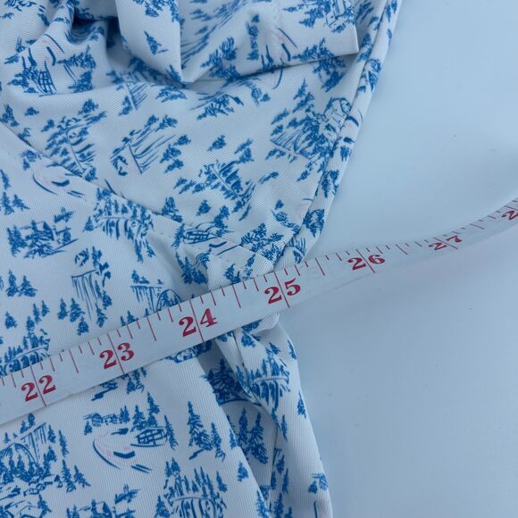 Peter Millar Polo Shirt Ski Slope Pattern Men's XXL Pearl White Blue Golf Tennis - Picture 11 of 12